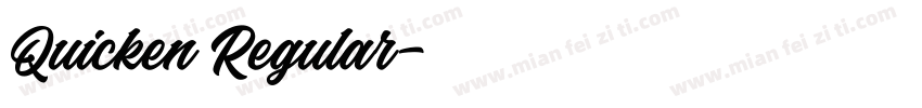 Quicken Regular字体转换